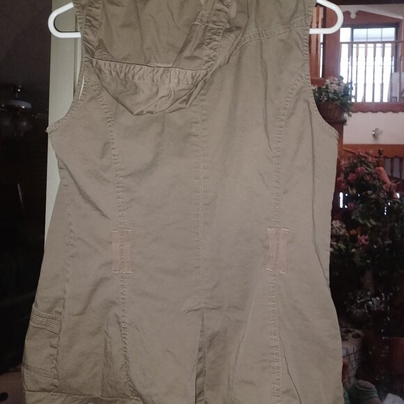 Tribal Women's Hooded Vest SZ 6 Brown - Picture 2 of 5